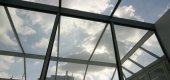 large glass rooftop conservatory