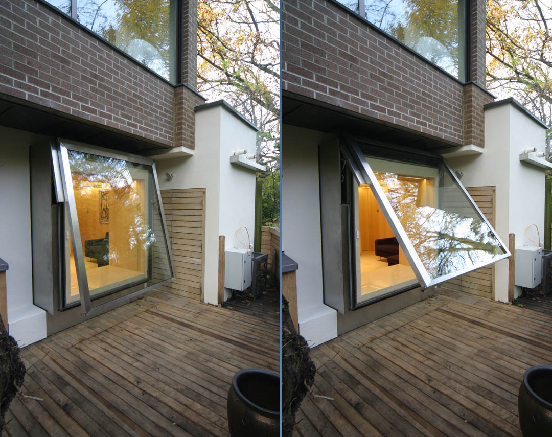 hydraulic hinged opening window meia Moving Elements in Architecture