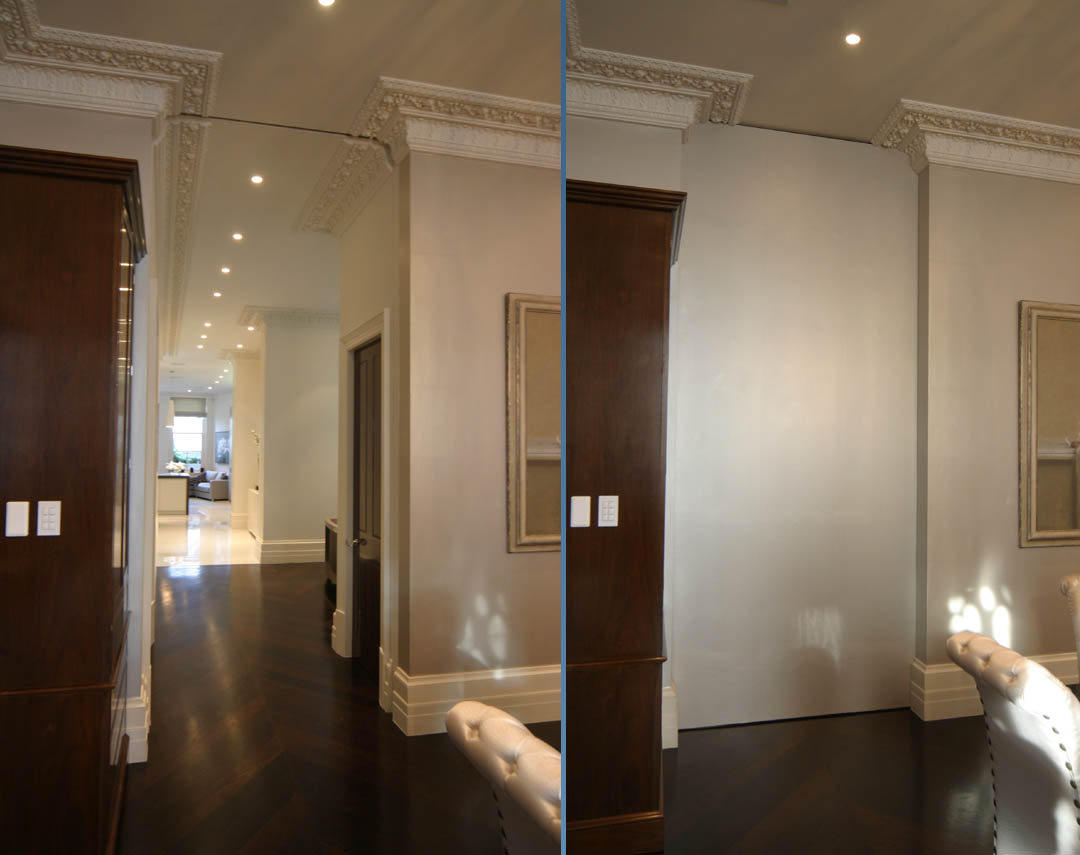 retractable sliding pocket wall meia Moving Elements in Architecture